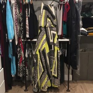 Aqua (Bloomingdale's) Geo printed maxi